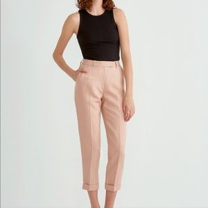 Frank and Oak Blush Linen Trousers